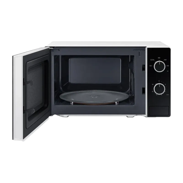 Микроволновая печь Samsung MS20A3010AH/OL (био-керам.эмаль, 20л, 700вт) Корпус-белый, дверца-чёрная купить по самой низкой цене