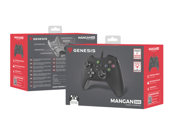 Джойстик (Gamepad) Genesis Mangan 300 (NJG-2103) провдн. 2m, USB, BLACK купить по самой низкой цене
