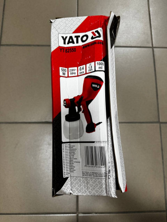 Краскопульт (распылитель)  электрический Yato YT-82550 (ручной, 1л) Уценка! купить по самой низкой цене