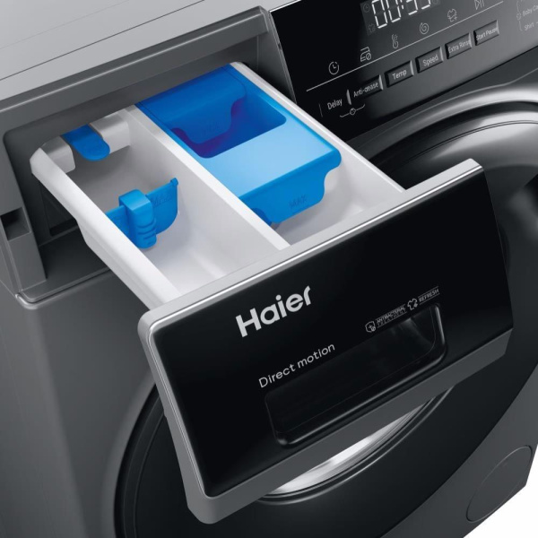 Стиральная машина Haier HW80-B14939S8 (прямой привод, инвертор, 8кг, 1400об/м, класс A, 59.5x85x62) графит купить по самой низкой цене