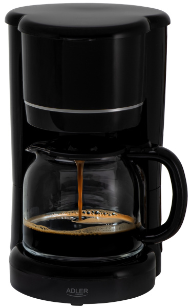 Кофеварка Adler AD 4383b (капельн, 900Вт, 1.5л, Защита от перегрева, кофе-молотый) чёрная купить по самой низкой цене