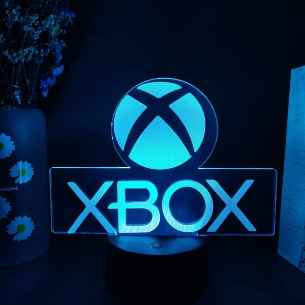 Светильник настольный 3D Xbox logo blue + green купить по самой низкой цене
