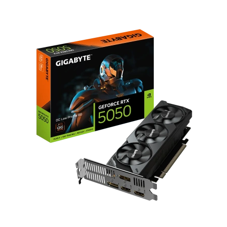 Видеокарта PCI-E 5.0 8Gb GDDR6 GIGABYTE GF RTX 5050 OC Low Profile (GV-N5050OC-8GL) 128b, 2*HDMI /2*DP купить по самой низкой цене