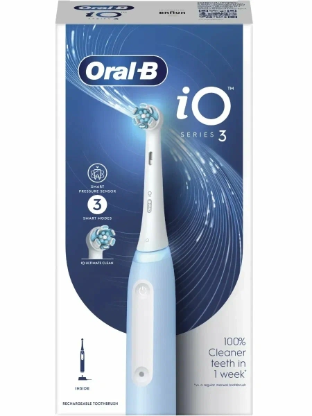 Щетка электрическая зубная Oral-B iO 3 Ice Blue (EAN: 8006540731321) купить по самой низкой цене